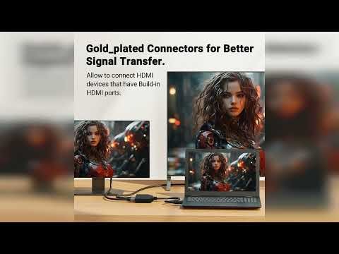 Review: HDMI Cable Splitter 1 in 2 Out HDMI Adapter Cable HDMI Male to Dual Female 1 to 2 Way,...