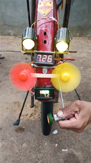 🚴 World's Amazing Cycle Generator Project | 2 Fan + 2 Bike Bulb + 2 Voltmeter Live Test ⚡