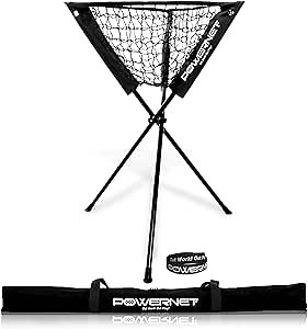 PowerNet Baseball Softball Portable Ball Caddy, Holds Bucket of Baseballs, Softballs, Tennis Balls, Use During Batting Practice Training and Drills