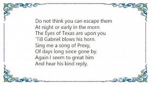 THE EYES OF TEXAS Lyrics - HANK THOMPSON | eLyrics.net