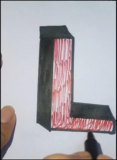 . 3D Word Drawing Tutorial ✍️❤️‍🔥 | Attractive#alphabetart #viral #colors #art #shorts #shortvideo