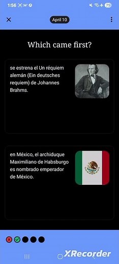 Wikipedia en español - "¿Qué fue primero?" (10 de abril de 2026)