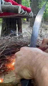 830K views · 7.3K reactions | camp hammock #bushcraftcamp #bushcraft #survival #camping #diy #bushcraft #shelter | Jeffries Natasha | Facebook
