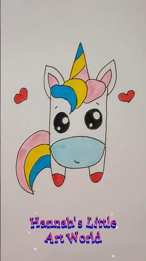 Simple Unicorn Drawing 🦄