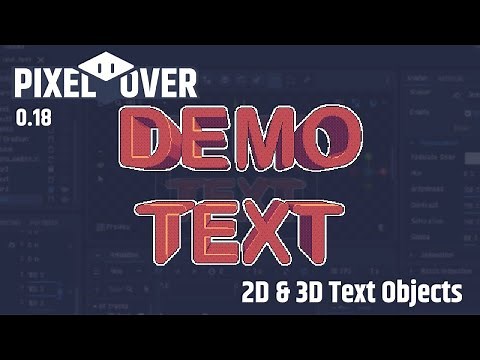2D & 3D Text Objects for pixel art - PixelOver 0.18 Trailer
