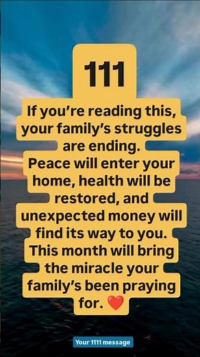 Your Family Is About to Witness a Miracle | 111 angel number meaning #manifestation #lawofattraction