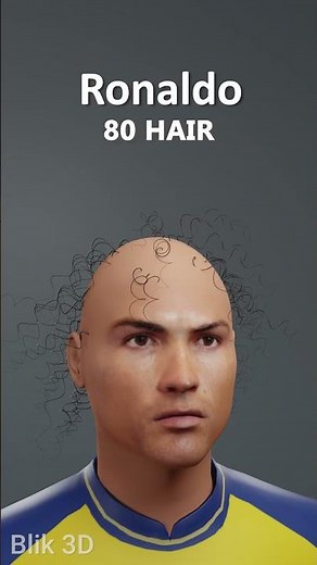 Ronaldo hair simulation #ronaldo #cr7 #football #shorts #cristianoronaldo #hair #blender