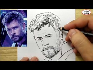VERY EASY , How to draw thor / learn drawing academy
