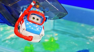 6.3K views · 150 reactions | Disney Pixar Cars Toons Mater Swims with Fish & Sharks Hexbug Auquabot | Sugarinobearus | Facebook