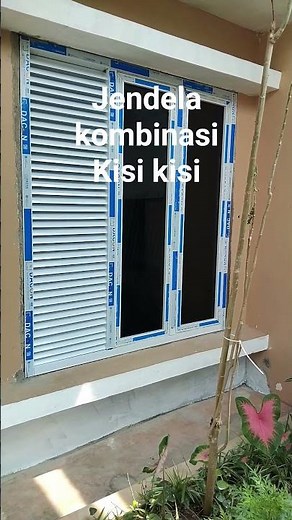 jendela aluminium kombinasi jalusi / kisi kisi #aluminium #kusenpintujendelaaluminium ‪@blengkung‬