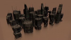 Sci-Fi City Buildings Alien Fantasy - Buy Royalty Free 3D model by alexantropov1986