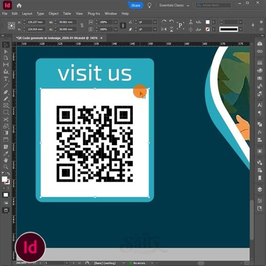 QR Code generate in Indesign 2026 01 04