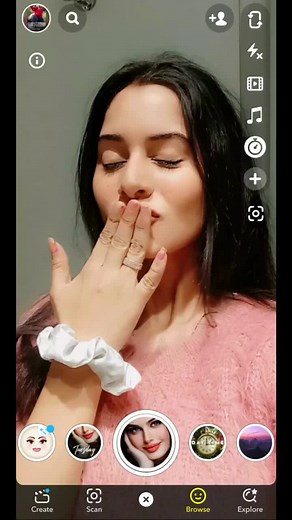 Snapchat Hidden Face Pose Ideas for Girls