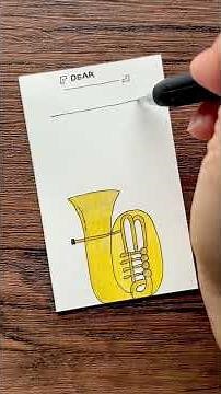 チューバパートの応援メッセージ描いてみた！チューバってわかるかな？🥹可愛いイラスト動画吹奏楽部チューバ応援