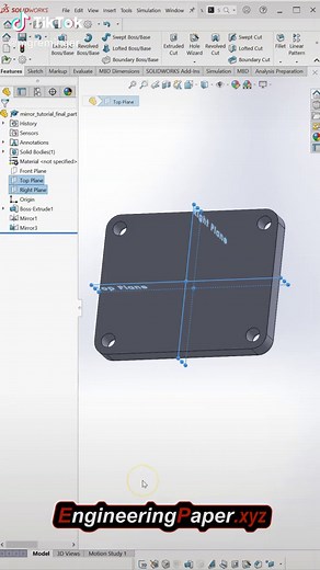 SolidWorks Mirroring Tips and Tricks #solidworks #solidworkstutorial #mechanicalengineering