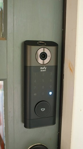 The eufy video smart lock is the perfect addition to any front door! #eufyvideolock #smartlock #doorbellcam @eufy