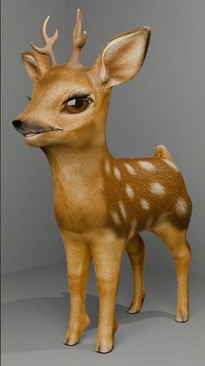 How I Create a Semi-Realistic Baby Deer in Blender | Full Process