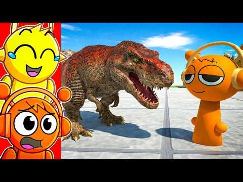 SPRUNKI vs DINOSAURS!!!