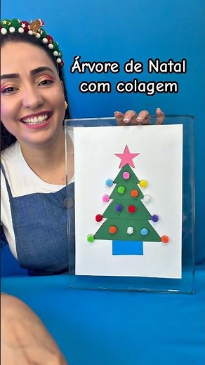 Christmas tree made with paper and pom-poms. #earlychildhoodeducation #forkids #holidays #christmas