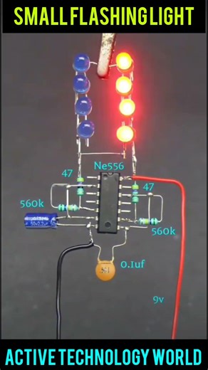 How to Easily Make a Flashing Light Using the NE556 Chip