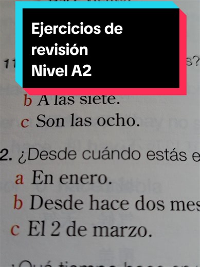 Ejercicios de revisión Nivel A2