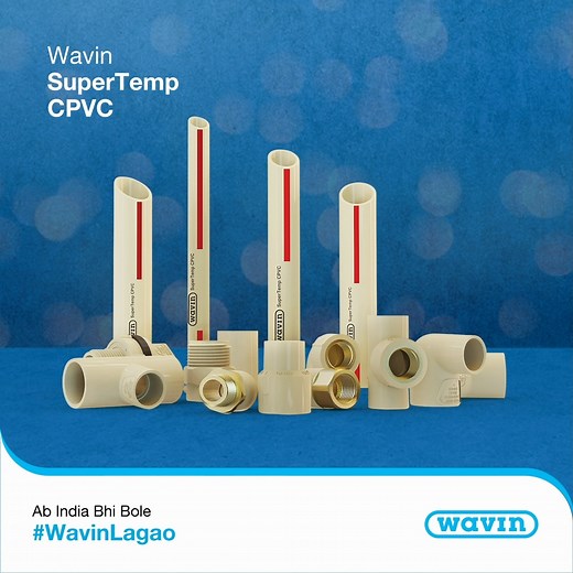 The newly launched Wavin SuperTemp CPVC systems are the perfect choice for hot and cold water applications. With temperature resistance from 0 to 93°C and high impact resistance that reduces on-site waste. Ab India bhi bole #WavinLagao For more information, visit: https://bit.ly/3m4AZ7N . . . #Wavin #WavinIndia #PipesKaSuperStar #BetterSanitation #BetterHygiene #Orbia #Sustainability #CleanDrinkingWater #PlasticPipe #WasteWater #Innovation #IntelligentAssistance #PlumbingSystem #SuperTempCPVC |
