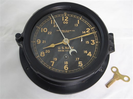 WW2 U.S. Navy Ships Clock, Chelsea Clock Co., Boston, Mass C.1940's - Etsy