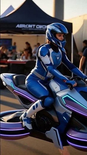 Futuristic Hoverbike at the Future Mobility Expo — Insane New Design #aivideo #nightcity