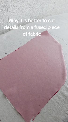 Why it is better to cut details from a fused piece of fabric? ✨️This way we avoid deformation of the details! The cut fused elements have an ideal shape! #sewing #sewinghacks #beginnersewing #sew #sewingtutorial