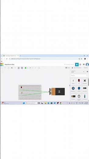LED Blinking in Tinkercad 💡 Simple Electronics Project | #Shorts