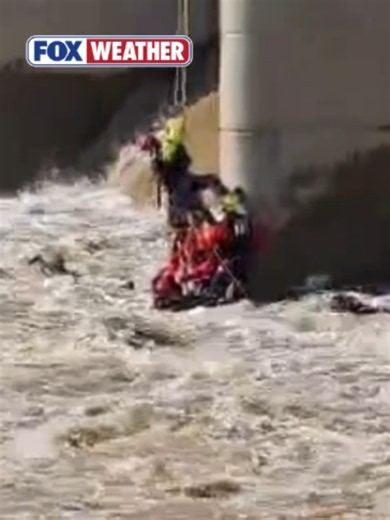 HIGH-STAKES RESCUE 🌊: A young girl was rescued from raging waters below a dam during a dramatic water rescue operation that left three firefighters injured at Lake Springfield in Springfield, Missouri. Rescue crews responded Sunday to reports of four people in distress, when the the young girl was rescued. As of Wednesday, two victims had been recovered dead, while a third remains missing as search efforts continue. #FOXweather #weather #missouri #rescue #hero