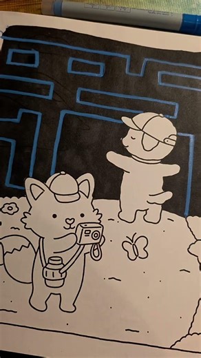 Pac-Man Sky coloring tutorial #cozycoloring #ohuhu