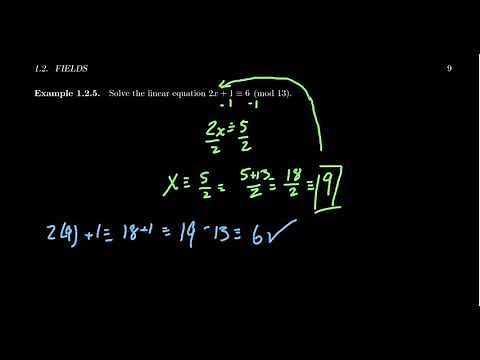 Solving a Linear Equation over a Finite Field