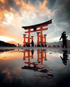 Itsukushima Shrine Never seen a sunset like this ⛩️🔥 Video by: antonio_sbarra | Wow Japanese