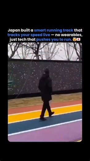 Trends Decode on Instagram: "Japan’s Smart Running Track Pushes You to Run 🤯🏃‍♂️ Japan Built a Smart Running Track That Tracks Your Speed Live — No Wearables 🤯🇯🇵 Japan has developed a futuristic smart jogging track that can track your running speed, pace, and acceleration in real time — without any wearable devices. Using AI-powered computer vision, motion sensors, and LED display walls, the system detects your movement as you run and instantly visualizes your performance beside you. The fa