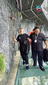 scariest cliff-side glass walkway | Primitive Media