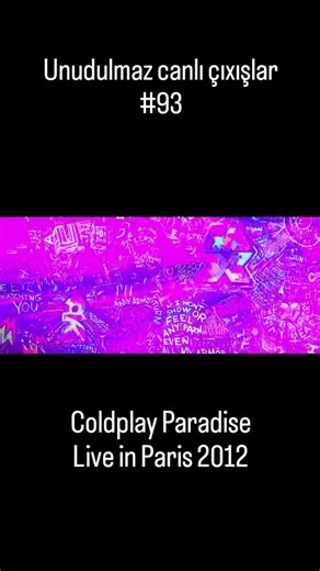 17:36/22:00 on Instagram: "Coldplay Paradise Live Paris 2012 #enjoy"
