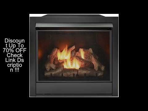 Dual Fuel Ventless Gas Fireplace Insert, Remote Control, 9 Fire Logs, Use with Natural Gas or Liquid