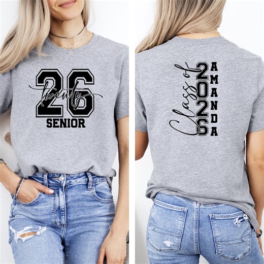 Custom Senior Class of 2026 Shirt, High School Graduation Tee, Senior 2026 Shirt, Grad Gift, Group Class of 2026 Shirts, Graduation Party - Etsy