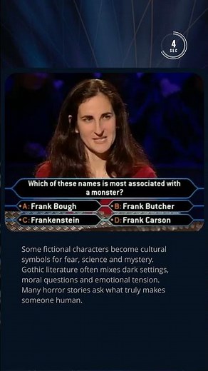 Which Name Is Most Associated With A Monster? 🧟 #quiz #millionaire #trivia #didyouknow #monster #tv