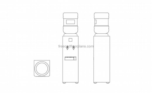 Water Dispenser - Free CAD Drawings
