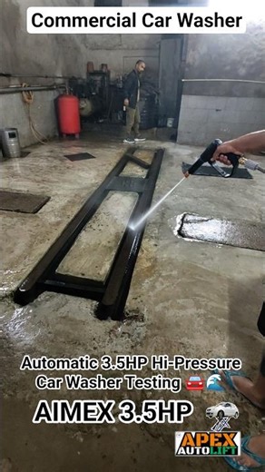 Testing Automatic Commercial 3.5HP Hi-Pressure Car Washer Pump With Hydraulic Lift Setup 🚘🌊#autolift