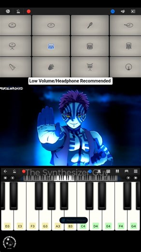 Akaza Theme Cover| Demon Slayer| The Synthesizer Guy| #shorts #music #anime #bgm #rock