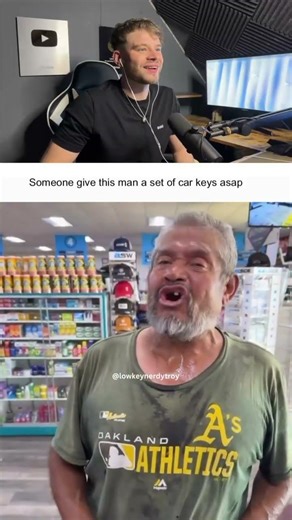 Someone give this man a set of car keys ASAP 💀