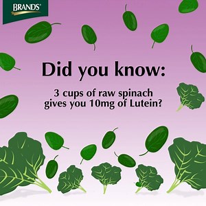 5.9K views · 32 reactions | Protect your eyes against the harmful blue light from digital screens with the recommended dose of 10mg of Lutein and 2mg of Zeaxanthin every day – either by eating three cups of raw spinach or drinking a bottle of BRAND’S® Lutein Essence daily. Try a bottle today! | BRAND'S SG | Facebook