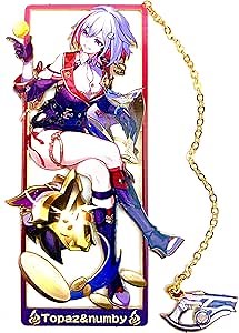 Honkai Star Rail Topaz Metal Bookmark - Anime Figure Merch with 3D Display Box - Birthday Gifts for Fans Friends Gamer Book Lovers - Zllada