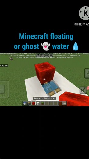 Minecraft floating or ghost 👻 water 💦 #short #Minecraft
