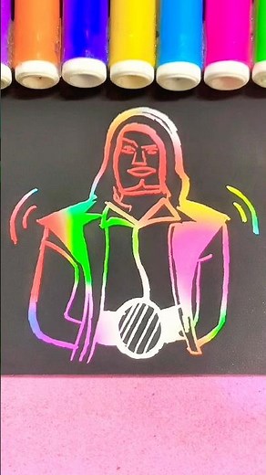 A fun and entertaining artwork on rainbow paper #shorts #magic #compose #art #cartoon #movie #music