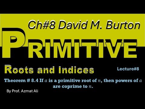 8. Primitive Roots Modulo 𝑛n | Theorem 8.4 | Elementary Number Theory by David M Burton | M.sc Math