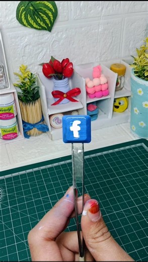 make Facebook logo in keyboard #viral #diy #craft #shorts